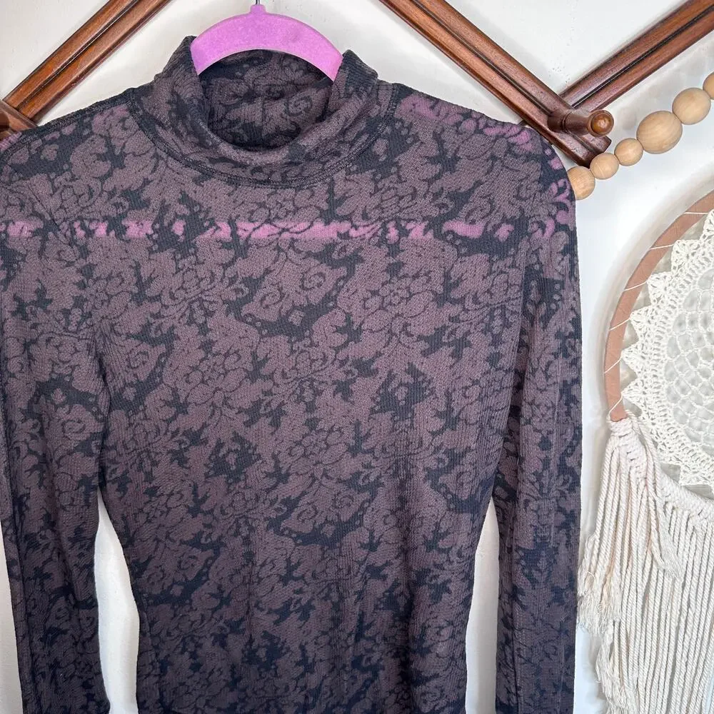 Free People You and I Floral Sheer Long Sleeve Top
